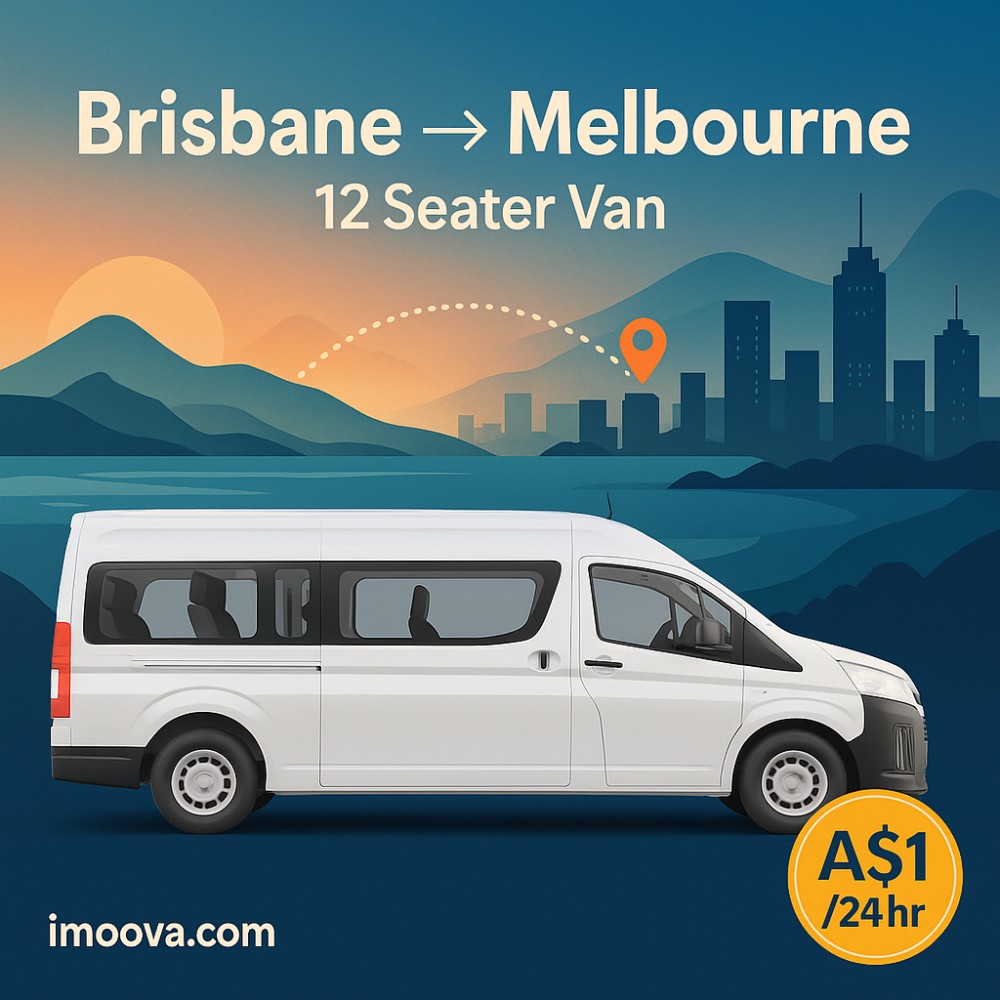 12 Seater Van available for relocation from Brisbane to Melbourne