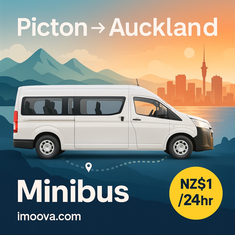 Minibus available for relocation from Picton to Auckland