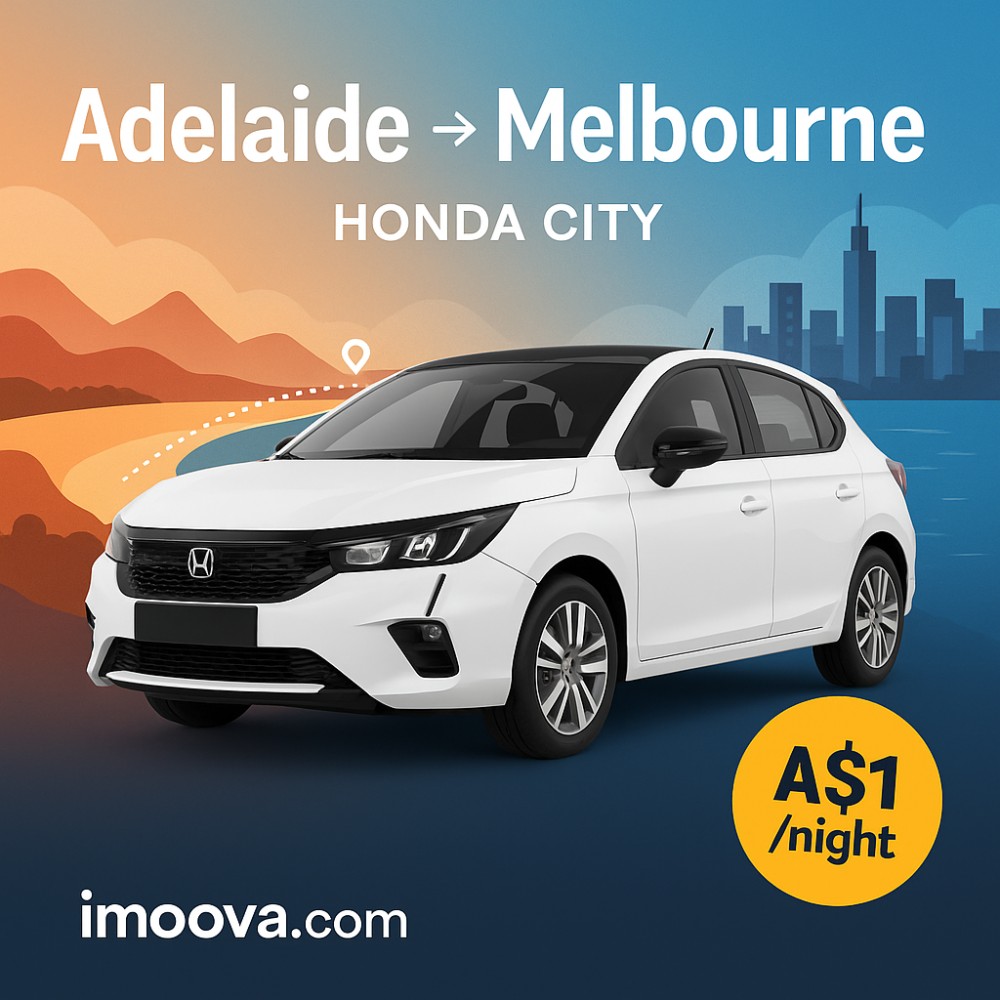 HONDA CITY available for relocation from Adelaide to Melbourne