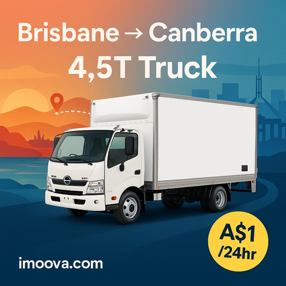 4.5T Truck available for relocation from Brisbane to Canberra