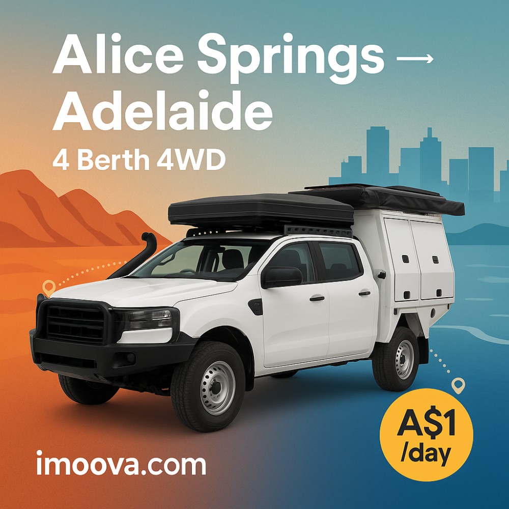 4 Berth 4WD available for relocation from Alice Springs to Adelaide