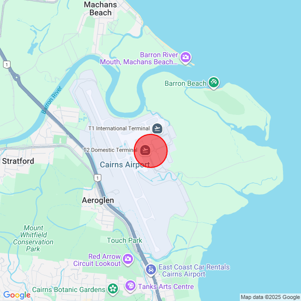 map of departure location