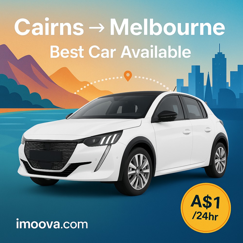 Best Car Available available for relocation from Cairns to Melbourne