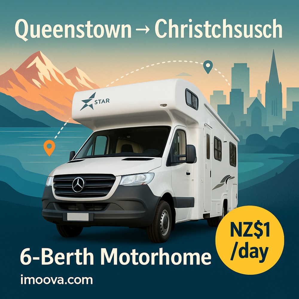 6-Berth Motorhome available for relocation from Queenstown to Christchurch