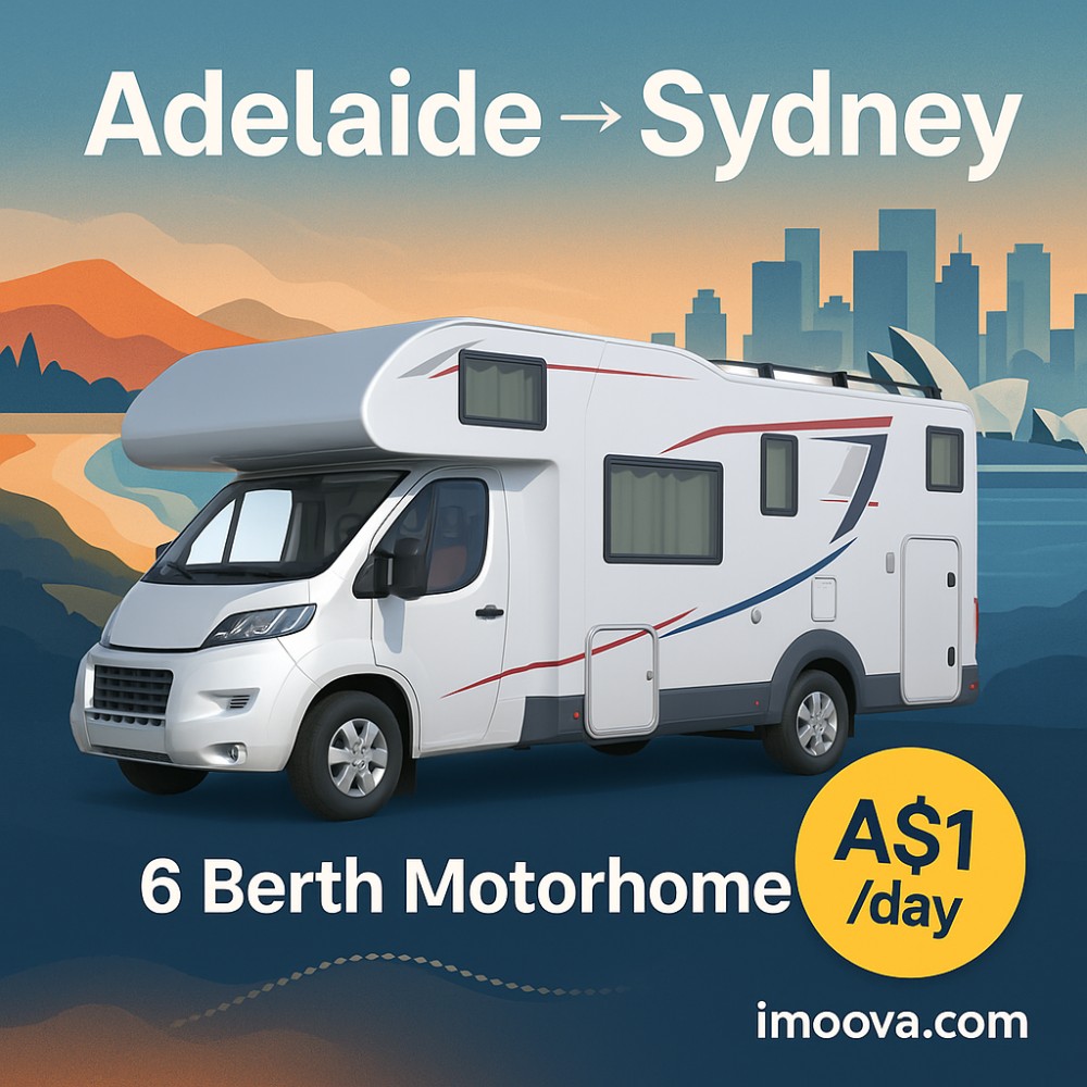 6 Berth Motorhome available for relocation from Adelaide to Sydney