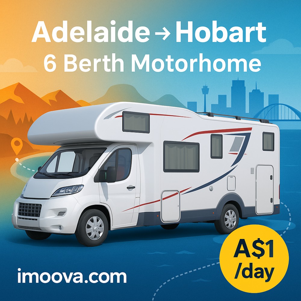 6 Berth Motorhome available for relocation from Adelaide to Hobart