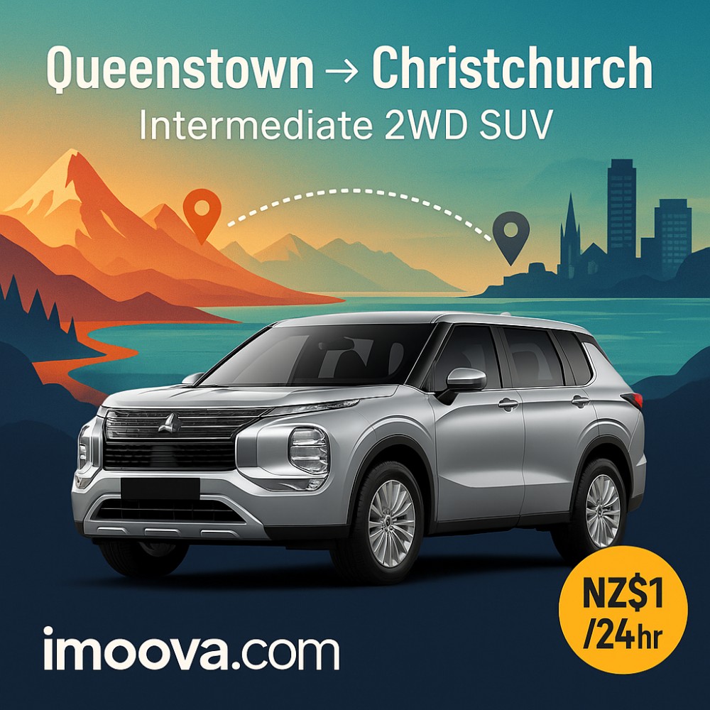 Intermediate 2WD SUV available for relocation from Queenstown to Christchurch
