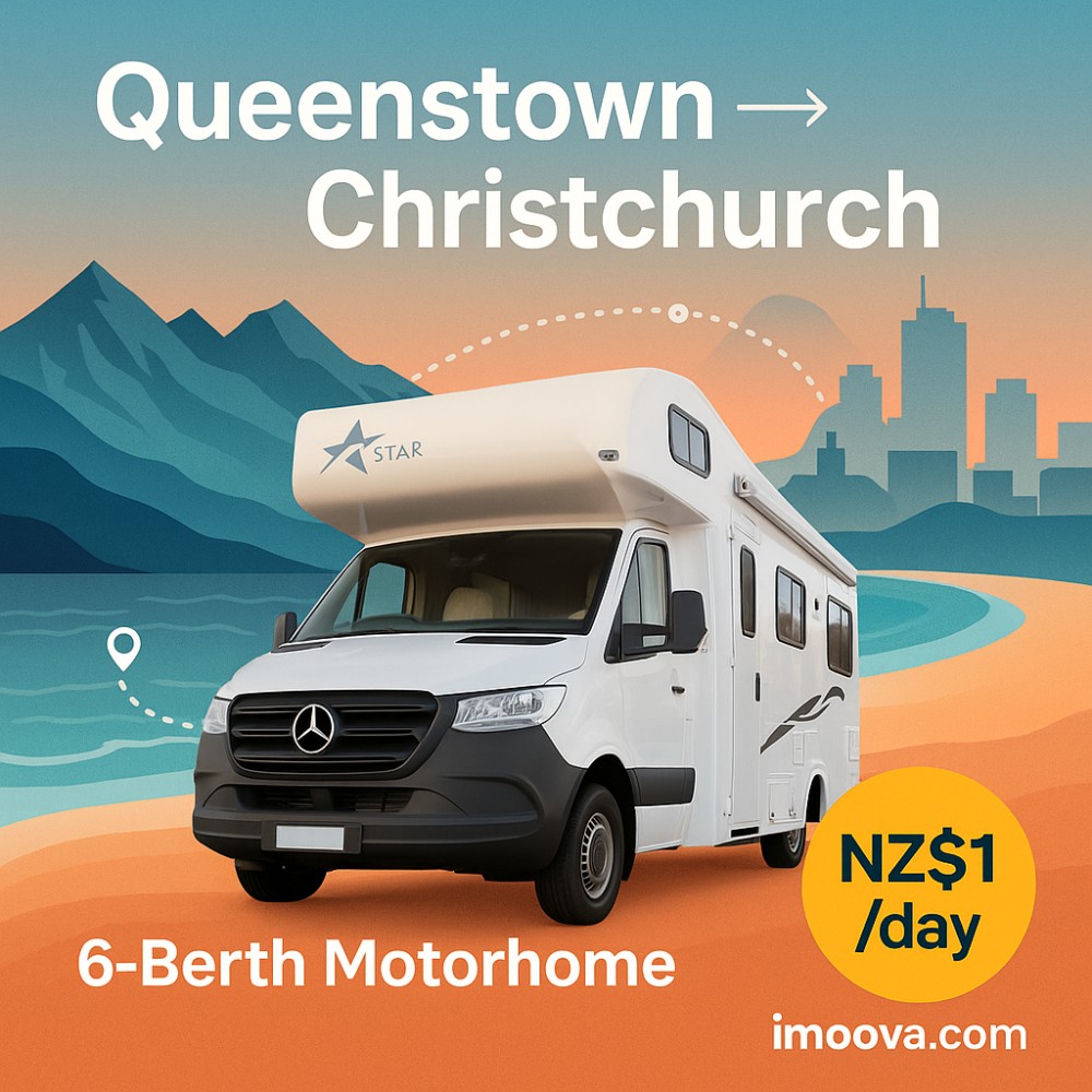 6-Berth Motorhome available for relocation from Queenstown to Christchurch