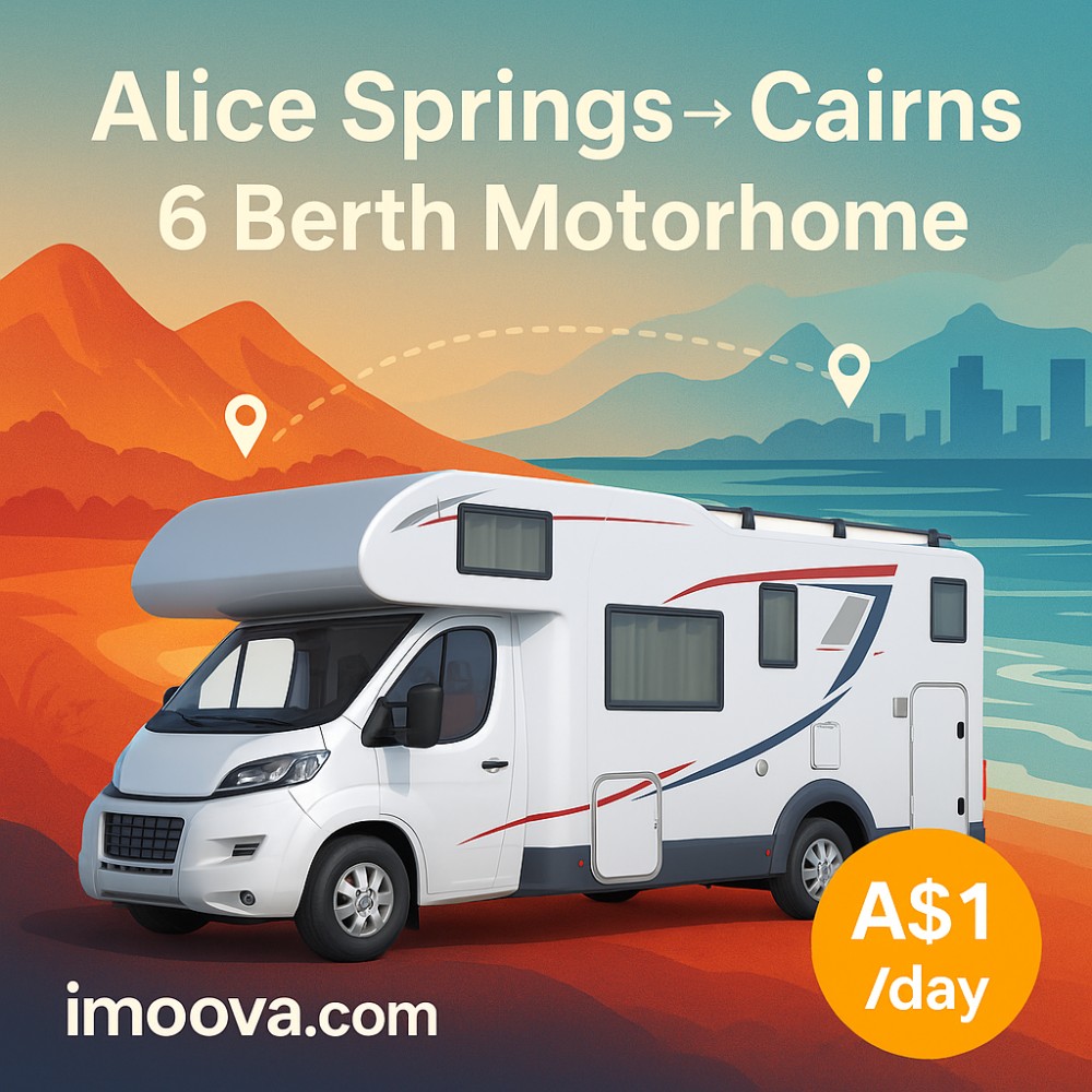 6 Berth Motorhome available for relocation from Alice Springs to Cairns
