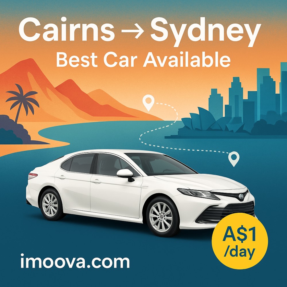 Best Car Available available for relocation from Cairns to Sydney