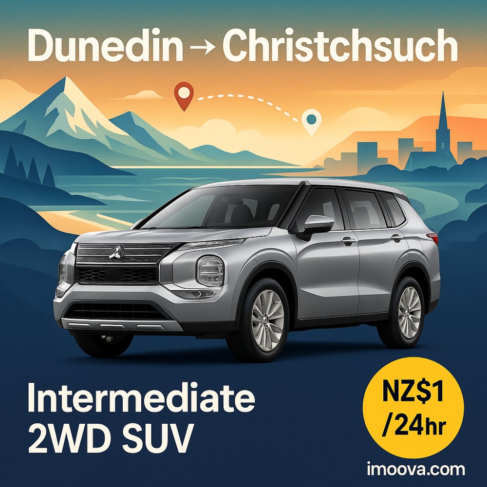 Intermediate 2WD SUV available for relocation from Dunedin to Christchurch