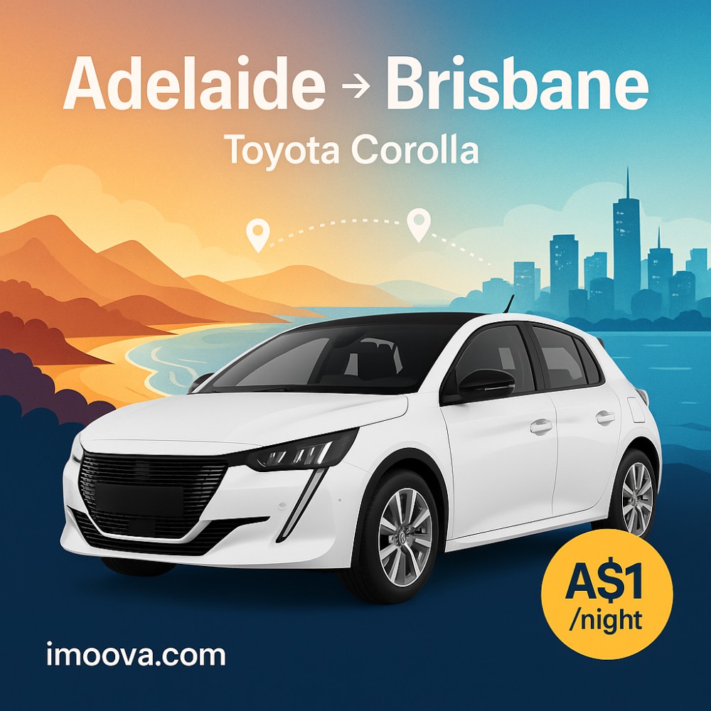 Toyota Corolla available for relocation from Adelaide to Brisbane