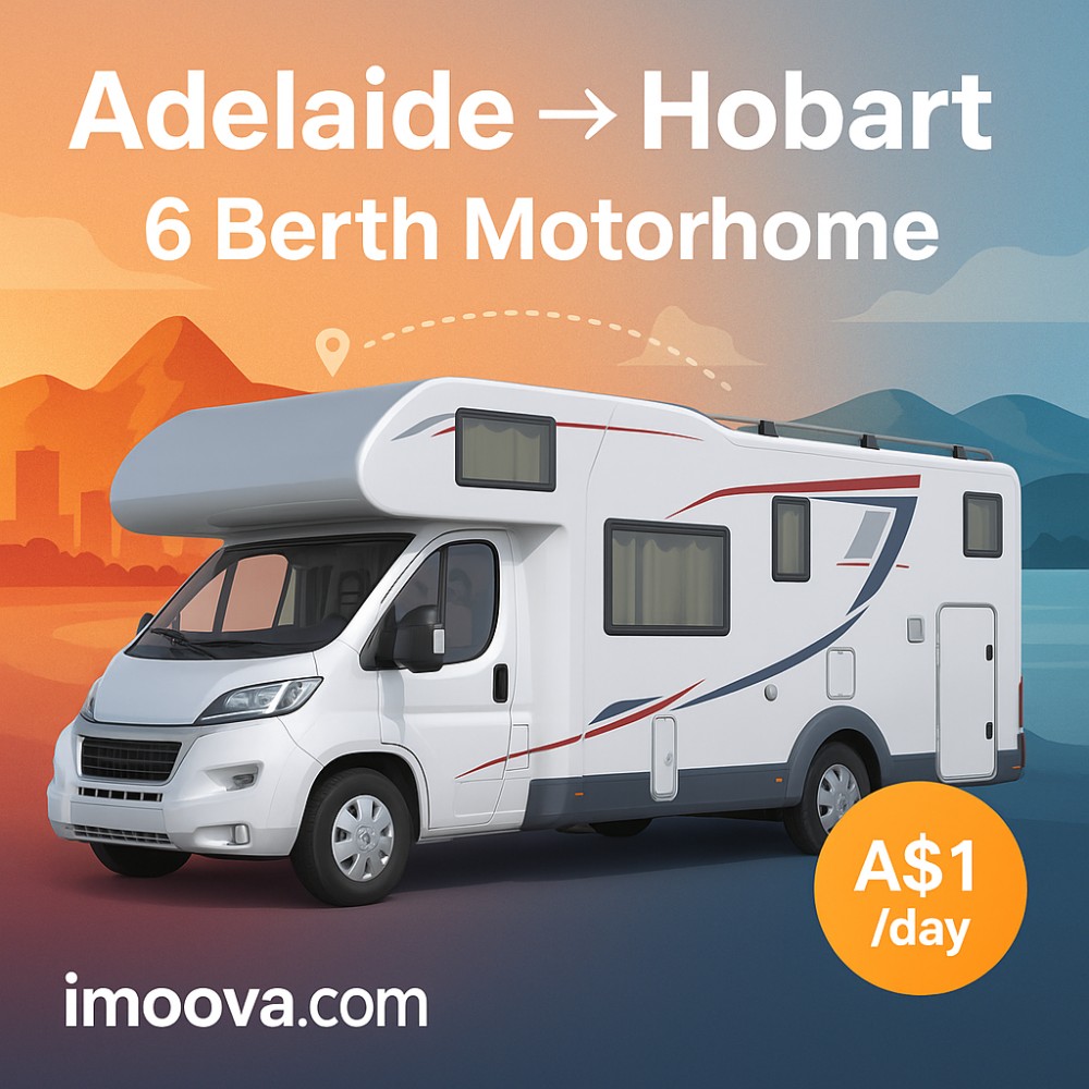 6 Berth Motorhome available for relocation from Adelaide to Hobart