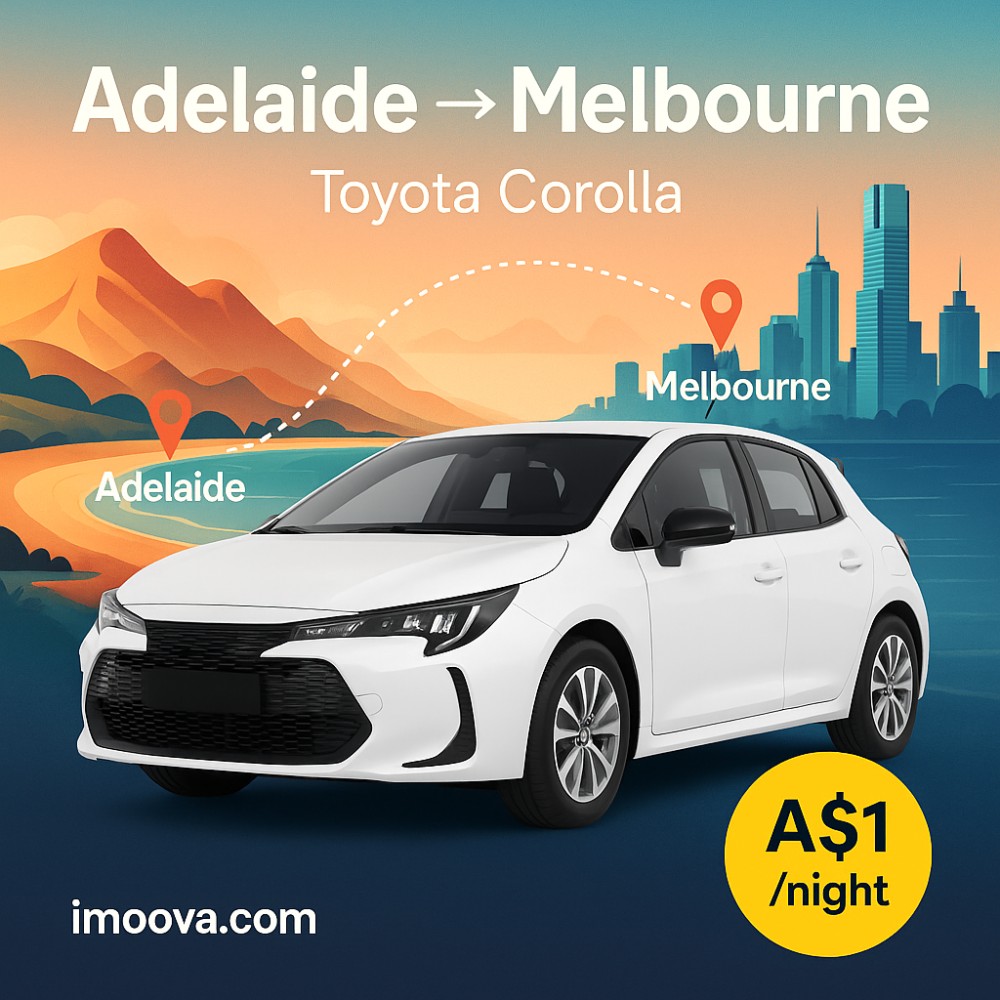 Toyota Corolla available for relocation from Adelaide to Melbourne