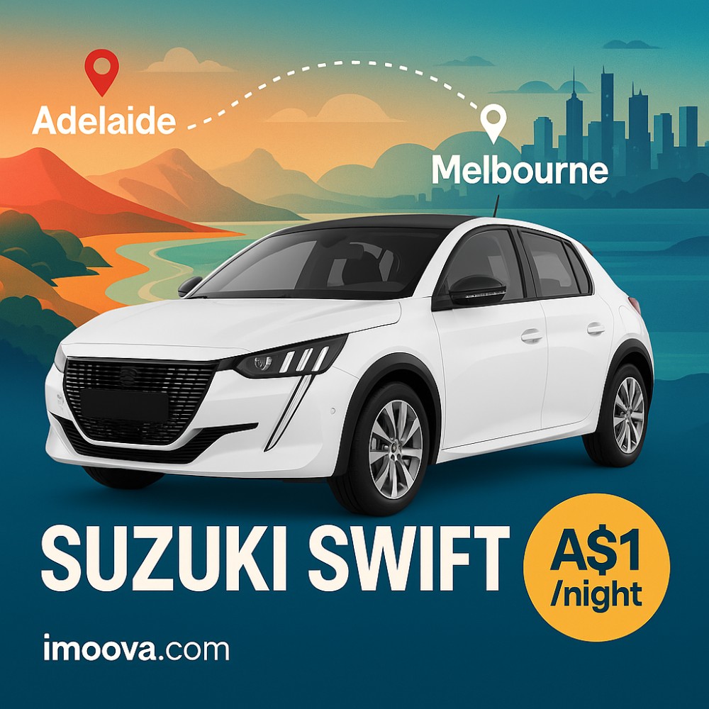 SUZUKI SWIFT available for relocation from Adelaide to Melbourne