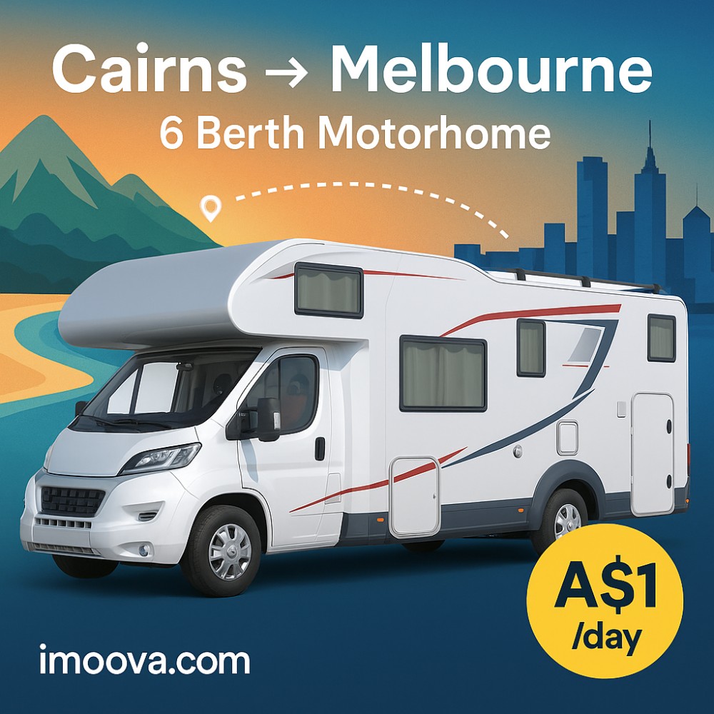 6 Berth Motorhome available for relocation from Cairns to Melbourne