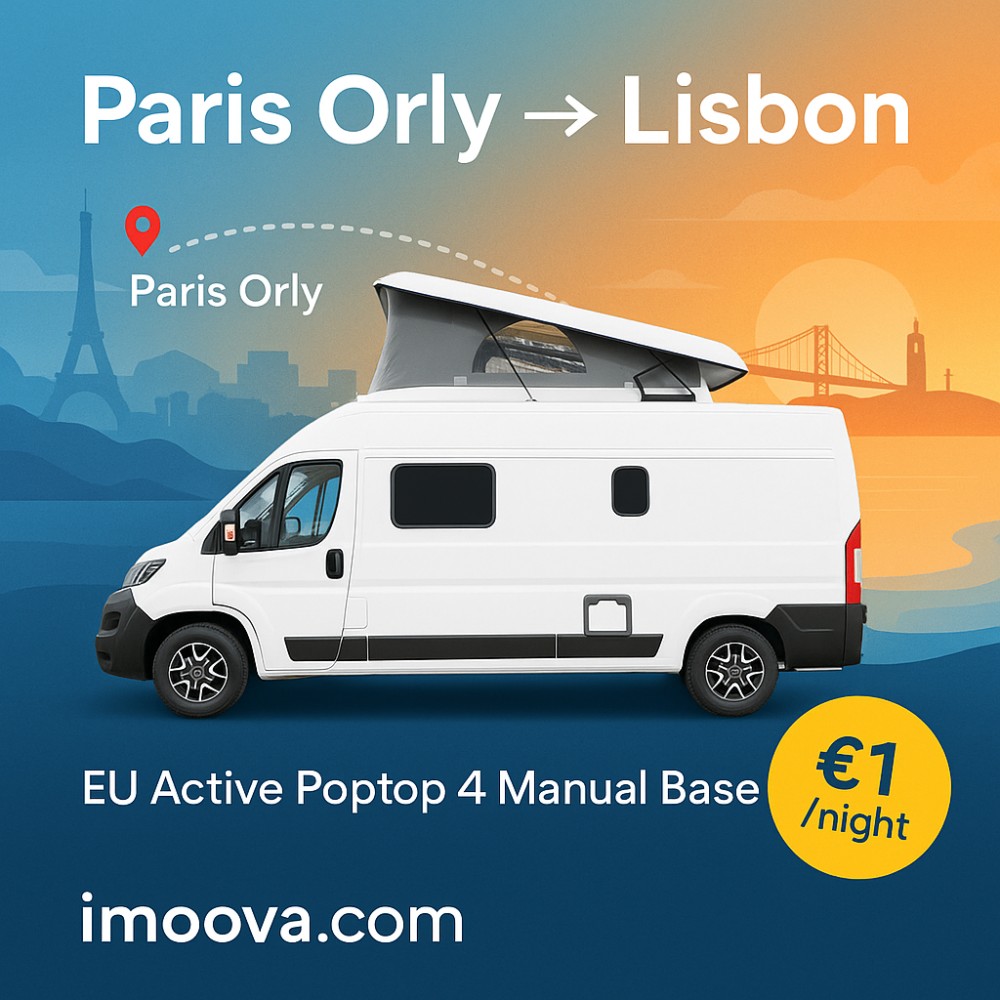 EU Active Poptop 4 Manual Base available for relocation from Paris Orly to Lisbon