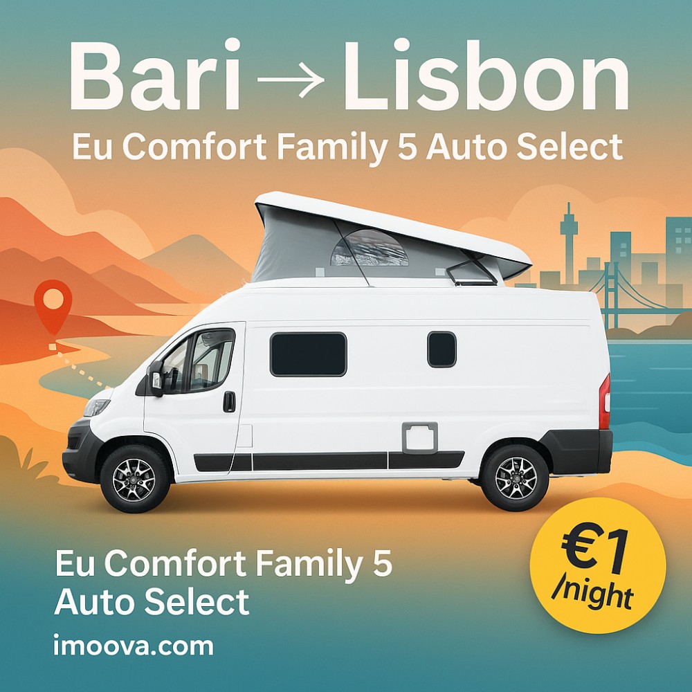 Eu Comfort Family 5 Auto Select available for relocation from Bari to Lisbon