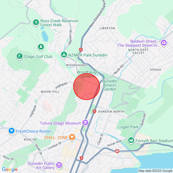 map of departure location