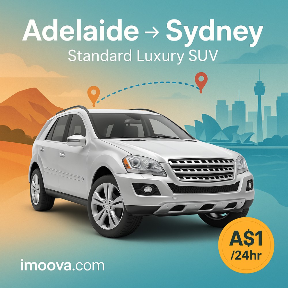 Standard Luxury SUV available for relocation from Adelaide to Sydney