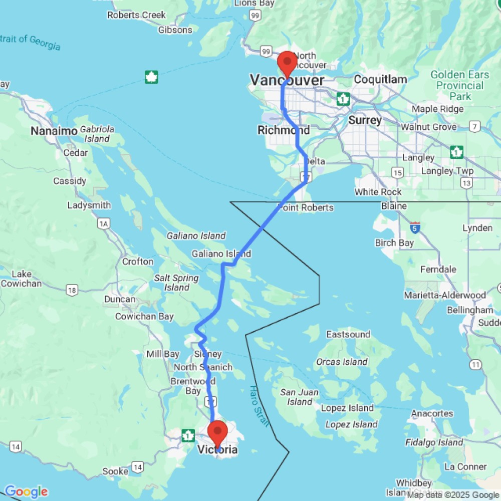 Trip between Vancouver and Victoria