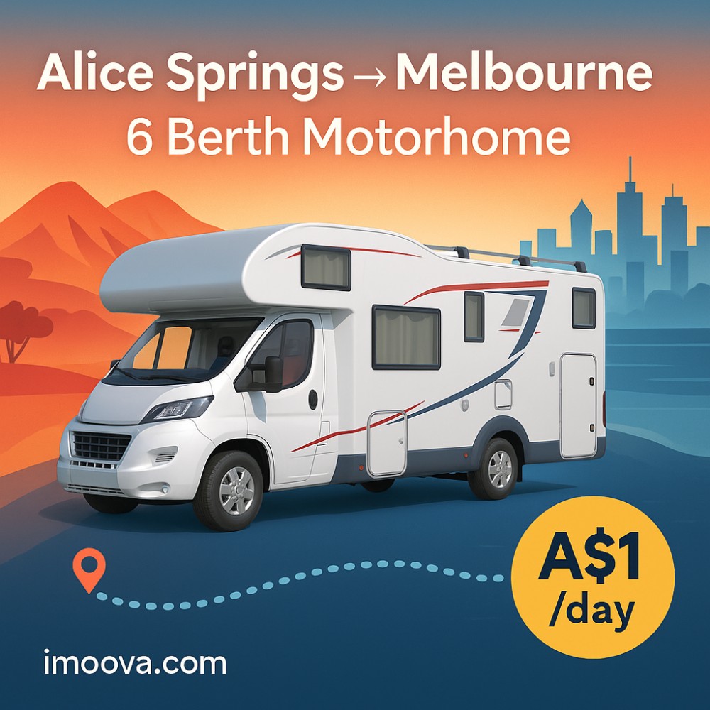 6 Berth Motorhome available for relocation from Alice Springs to Melbourne