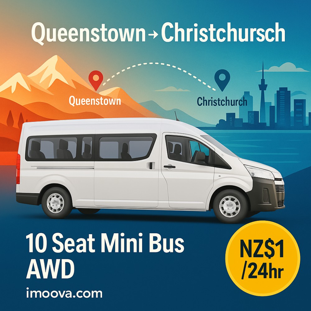 10 Seat Mini Bus AWD available for relocation from Queenstown to Christchurch