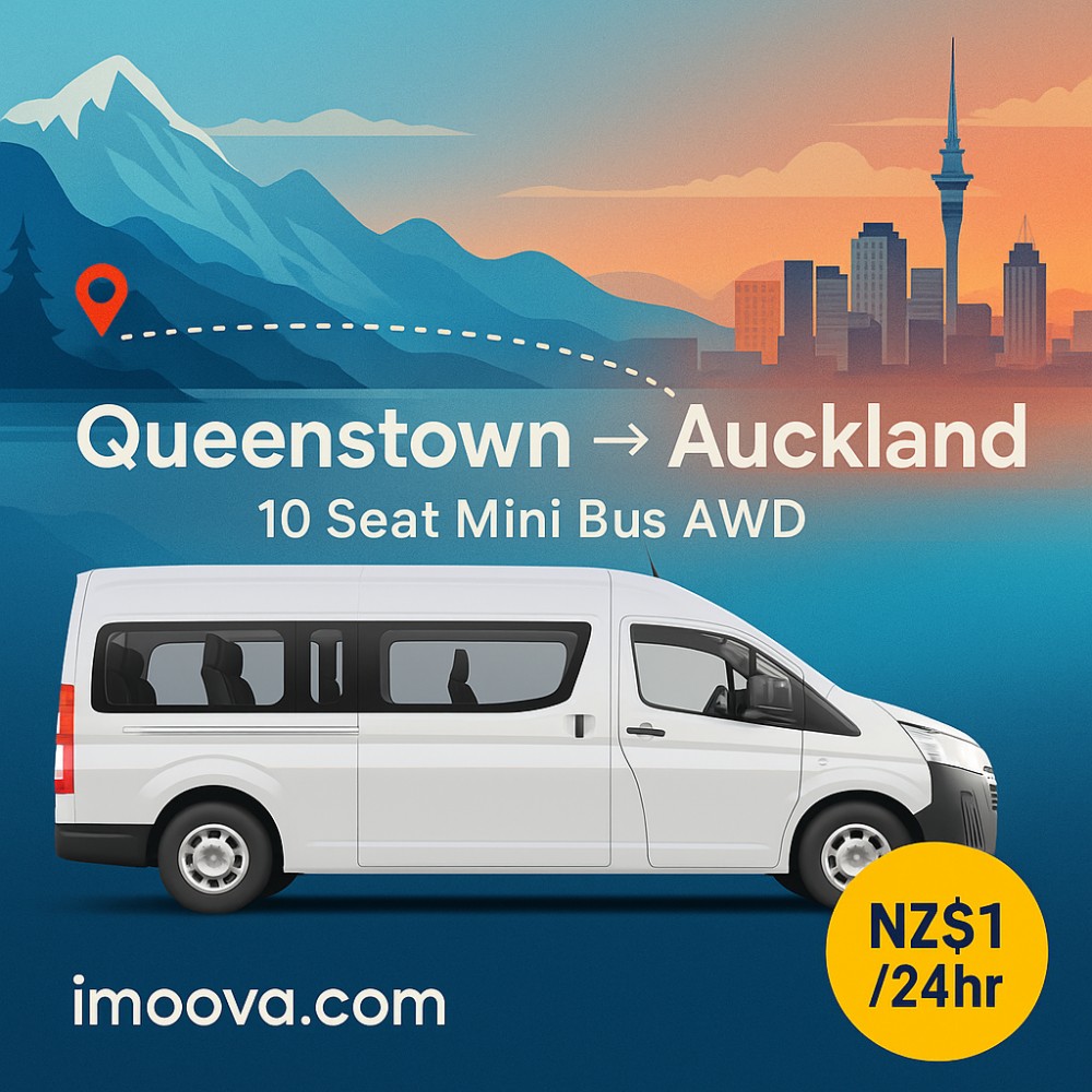10 Seat Mini Bus AWD available for relocation from Queenstown to Auckland