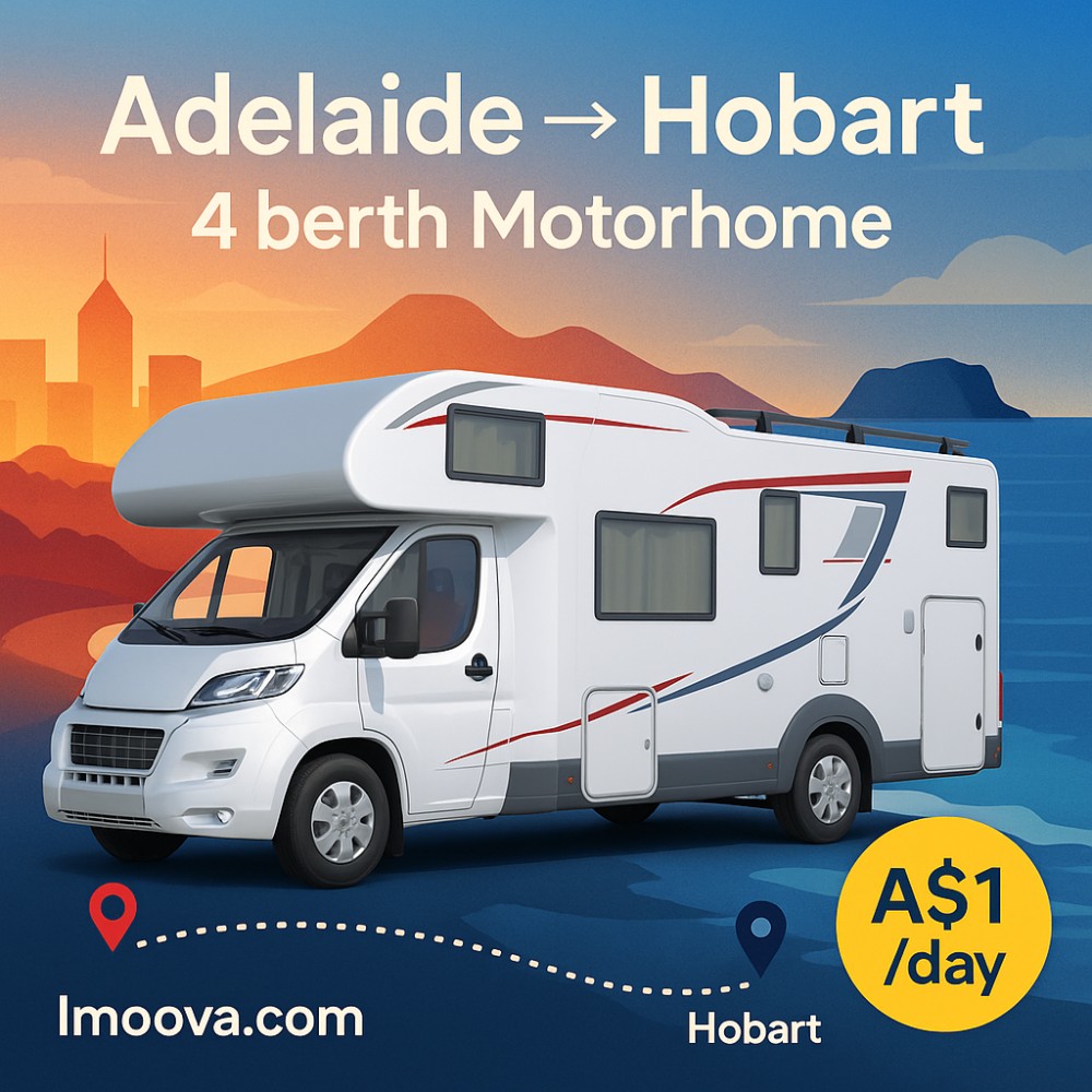 4 berth Motorhome available for relocation from Adelaide to Hobart