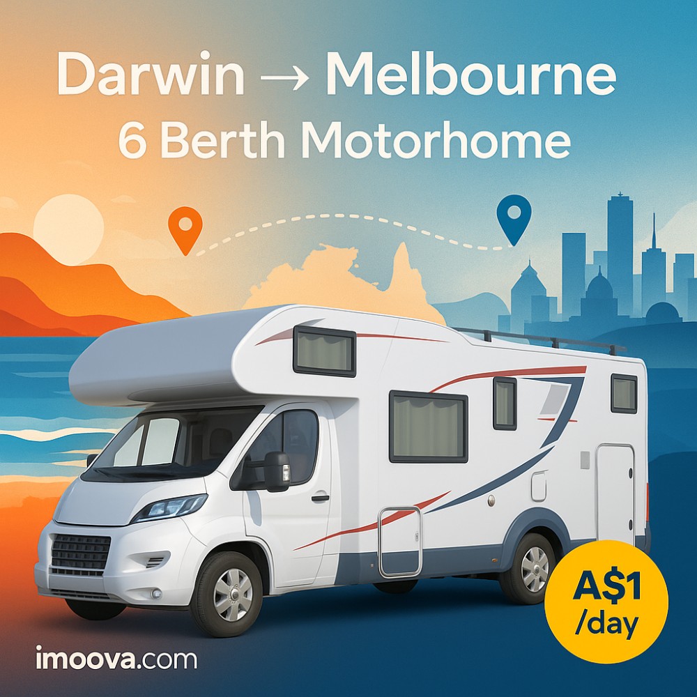 6 Berth Motorhome available for relocation from Darwin to Melbourne