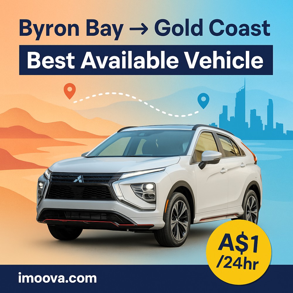 Best Available Vehicle available for relocation from Byron Bay to Gold Coast