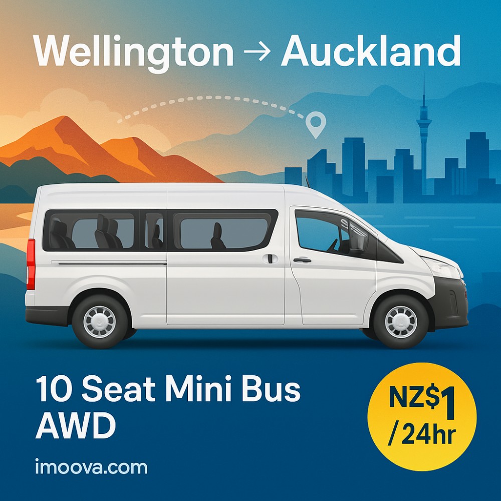 10 Seat Mini Bus AWD available for relocation from Wellington to Auckland