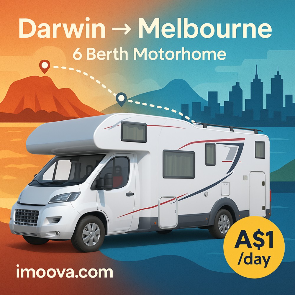 6 Berth Motorhome available for relocation from Darwin to Melbourne