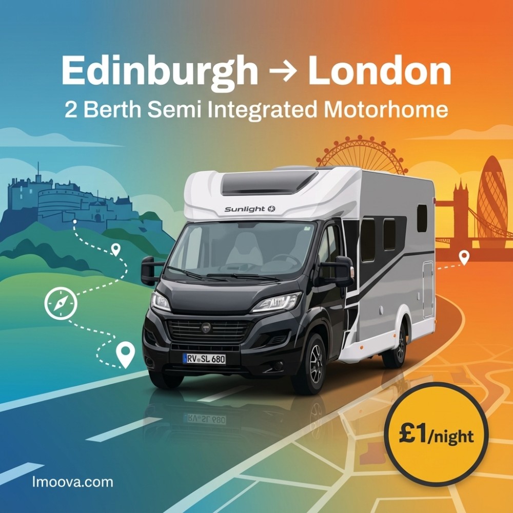 2 Berth Semi Integrated Motorhome available for relocation from Edinburgh to London