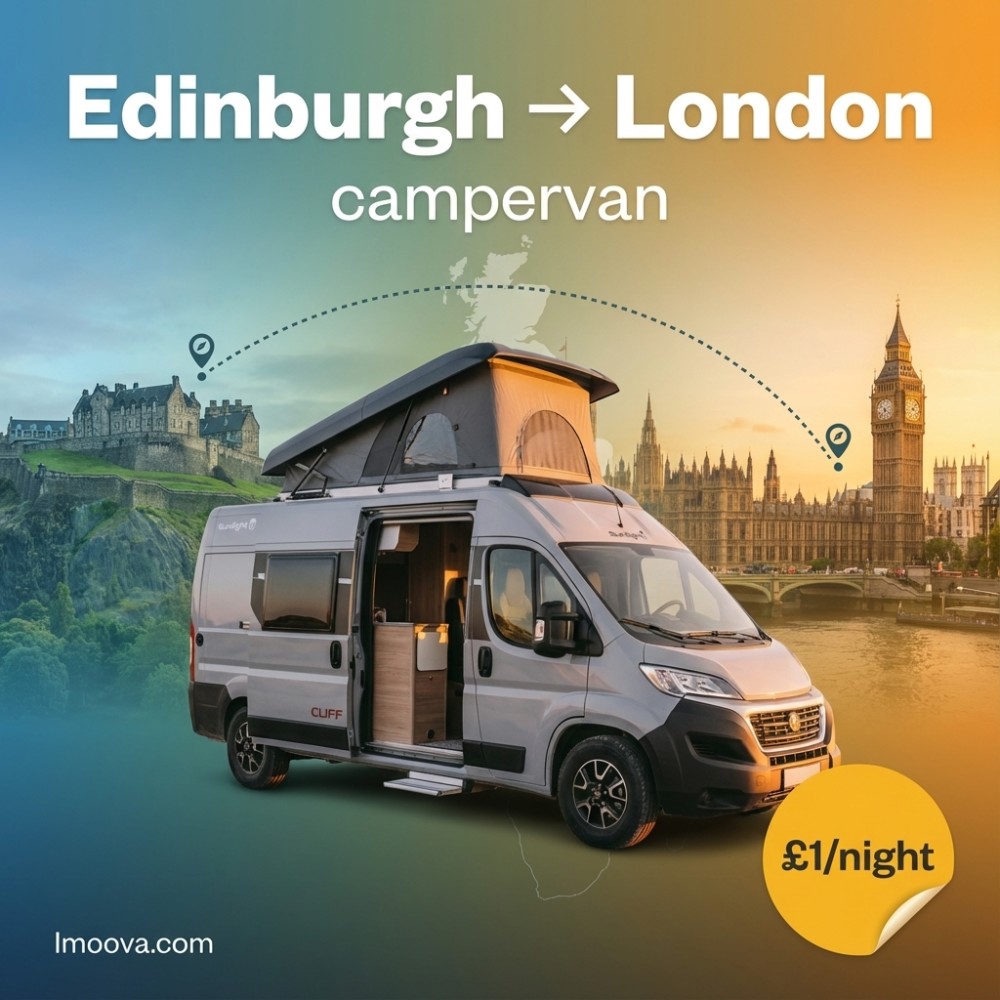 campervan available for relocation from Edinburgh to London