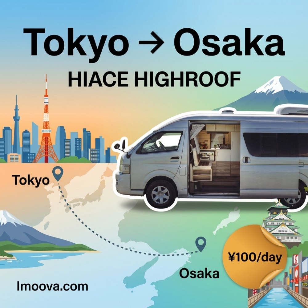 HIACE HIGHROOF available for relocation from Tokyo to Osaka