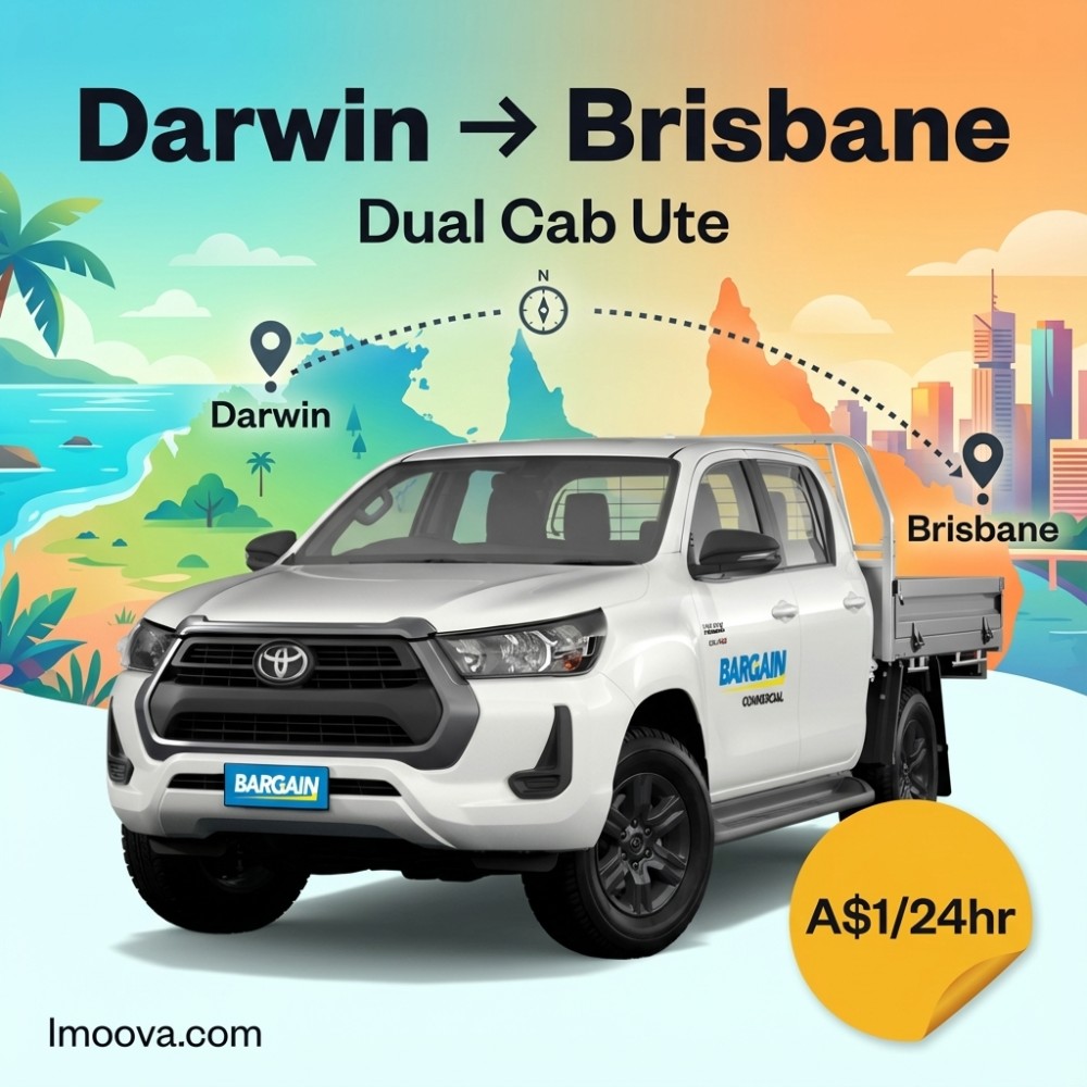 Dual Cab Ute available for relocation from Darwin to Brisbane