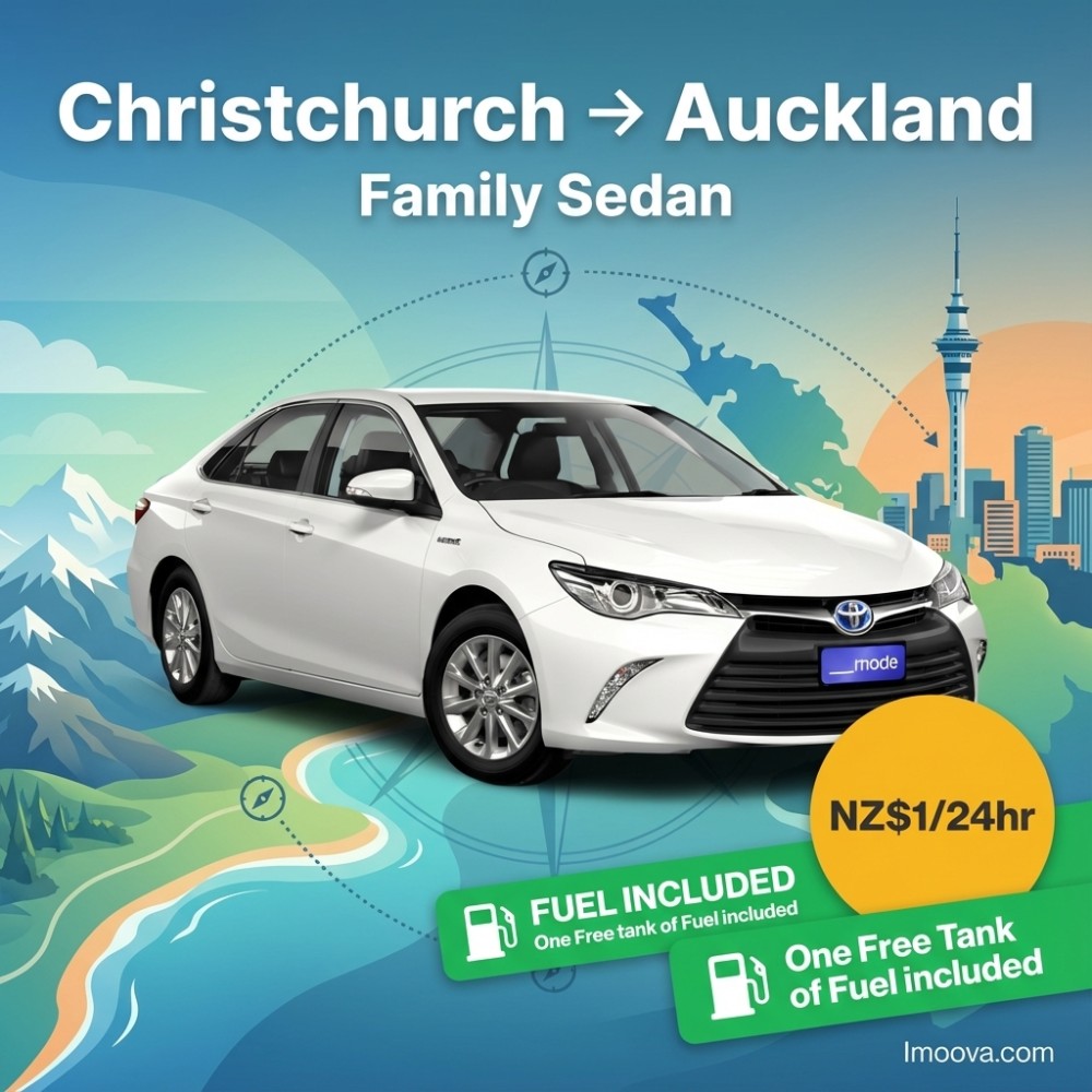 Family Sedan available for relocation from Christchurch to Auckland