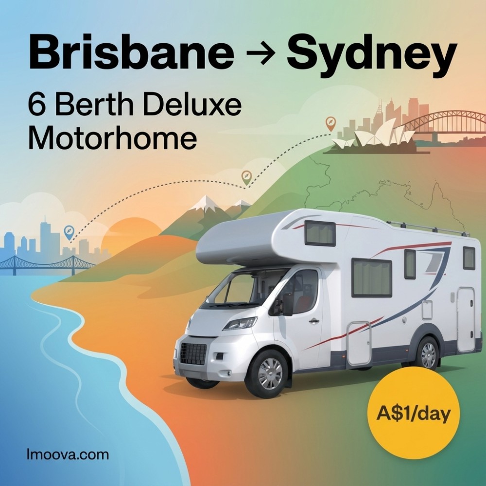 6 Berth Deluxe Motorhome - Brisbane to Sydney