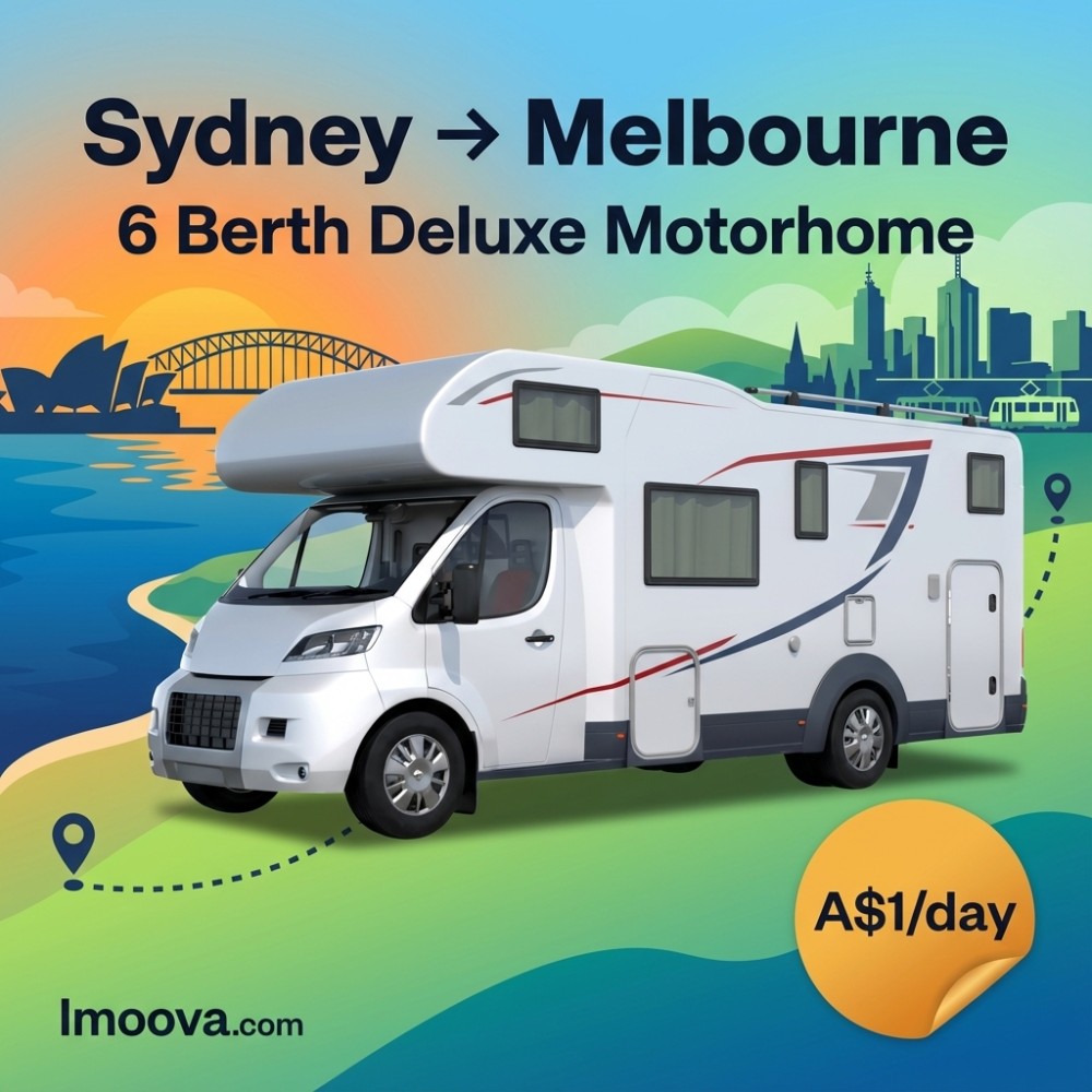 6 Berth Deluxe Motorhome available for relocation from Sydney to Melbourne
