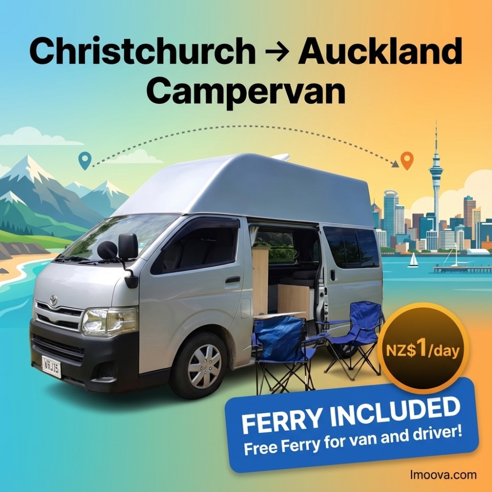 Campervan available for relocation from Christchurch to Auckland
