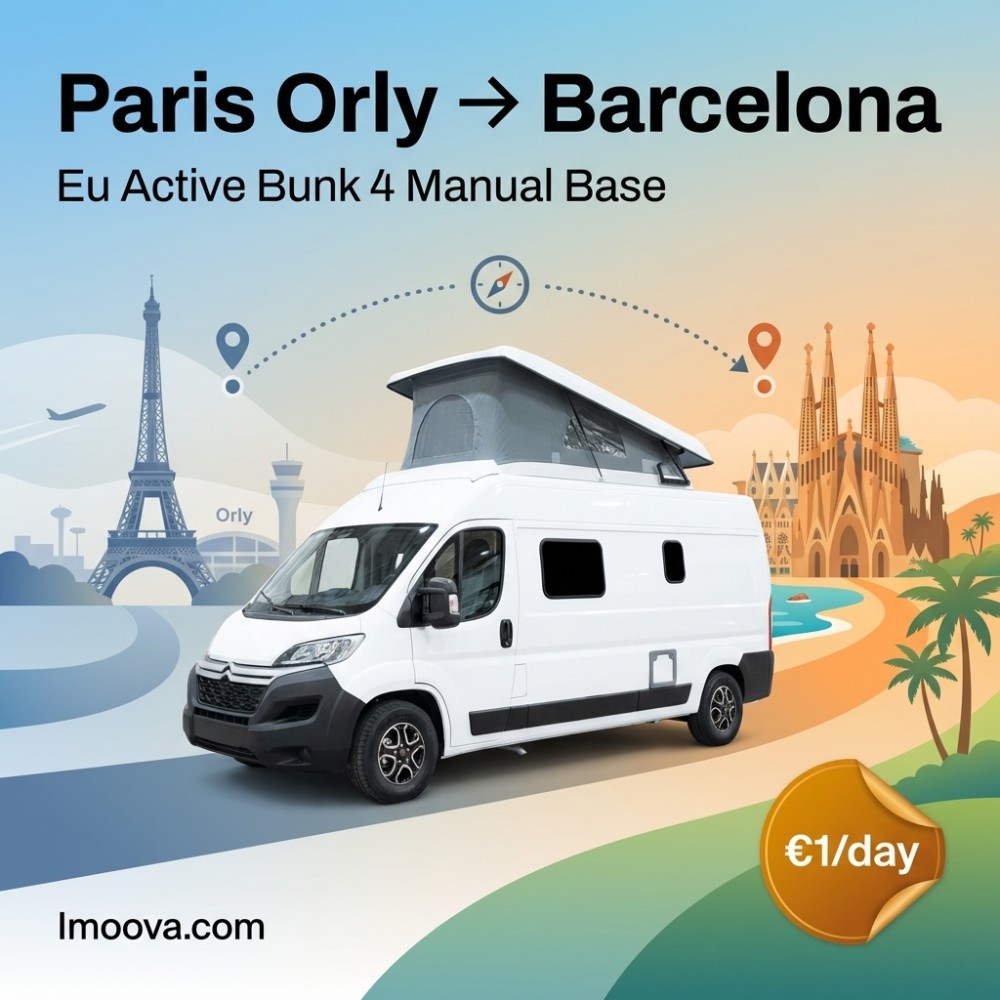 Eu Active Bunk 4 Manual Base available for relocation from Paris Orly to Barcelona
