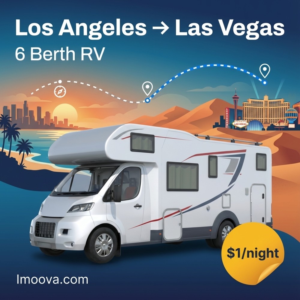 6 Berth RV available for relocation from Los Angeles to Las Vegas