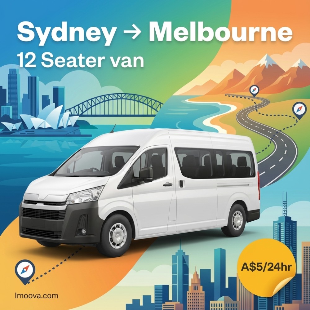 12 Seater van available for relocation from Sydney to Melbourne