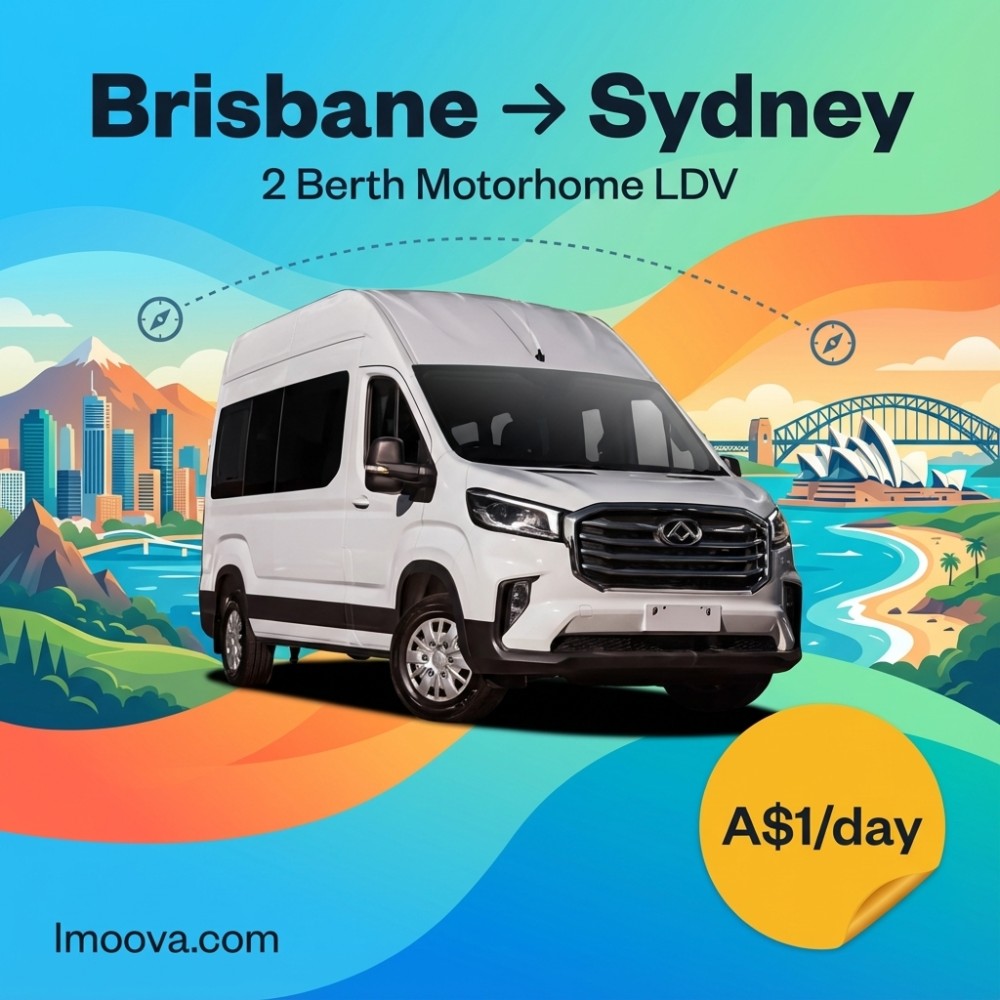 2 Berth Motorhome LDV available for relocation from Brisbane to Sydney