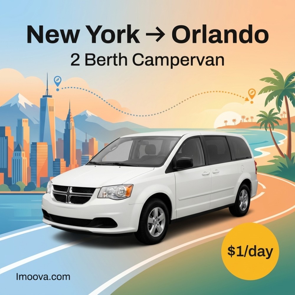 2 Berth Campervan available for relocation from New York to Orlando