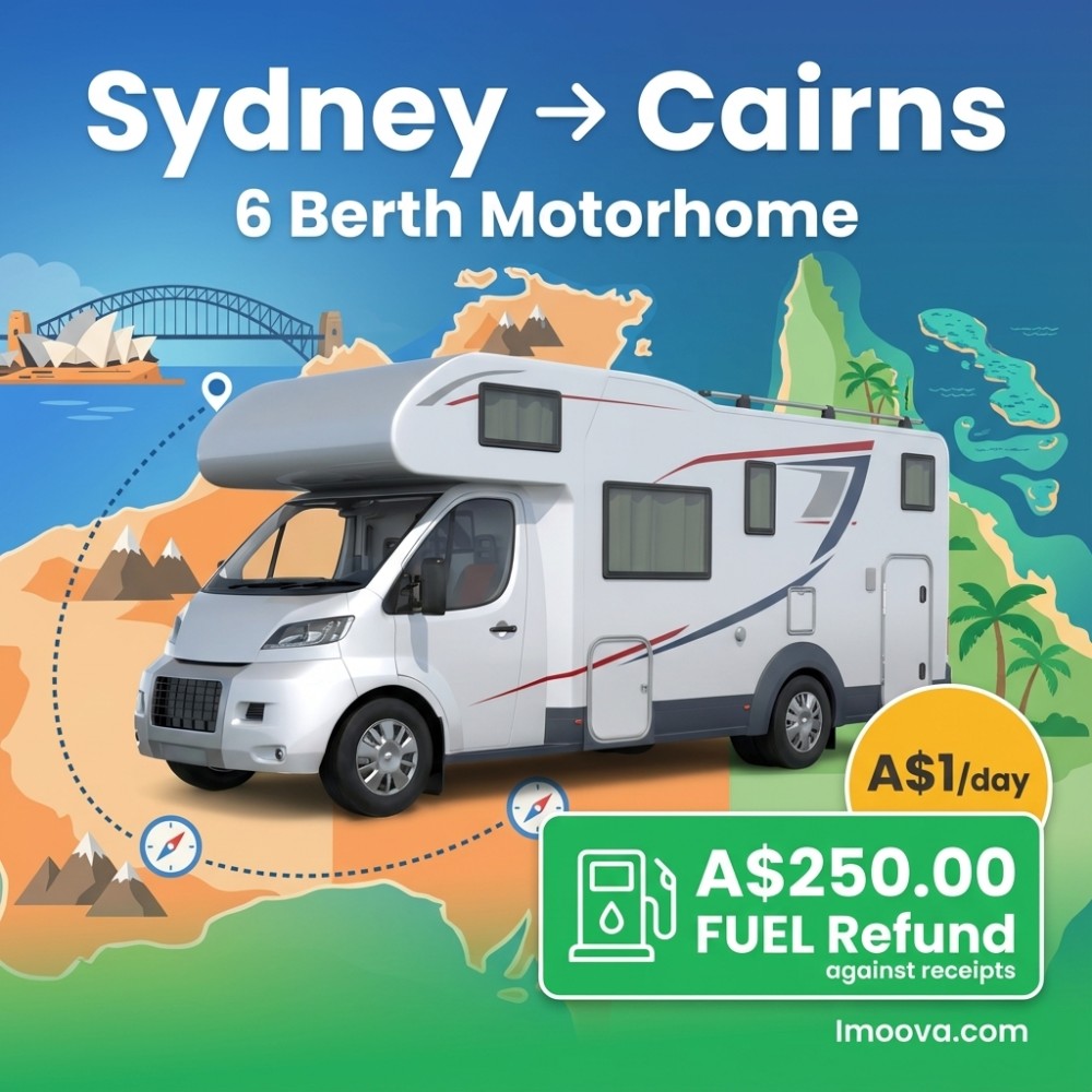6 Berth Motorhome available for relocation from Sydney to Cairns