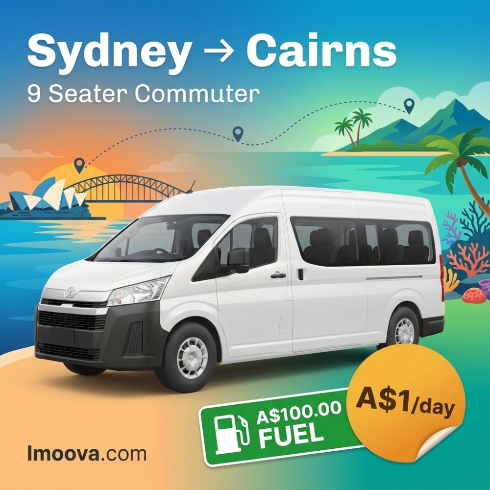 9 Seater Commuter available for relocation from Sydney to Cairns