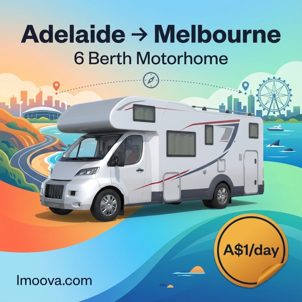 6 Berth Motorhome available for relocation from Adelaide to Melbourne