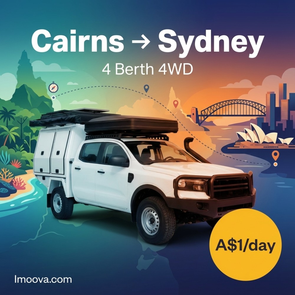 4 Berth 4WD available for relocation from Cairns to Sydney